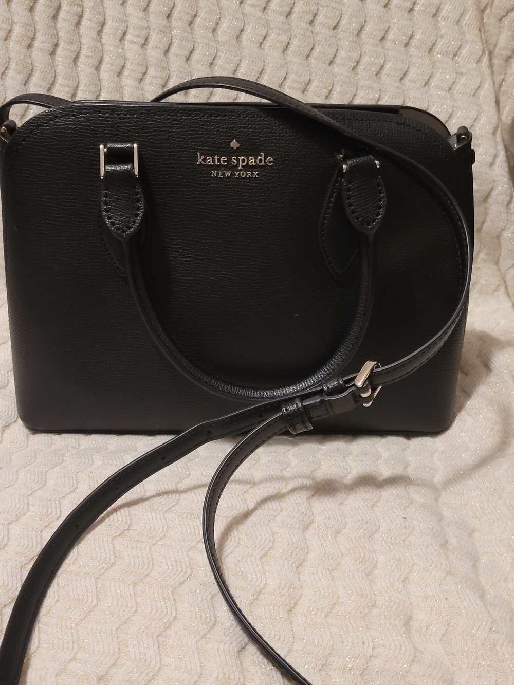 kate spade Black Pebbled Leather Satchel